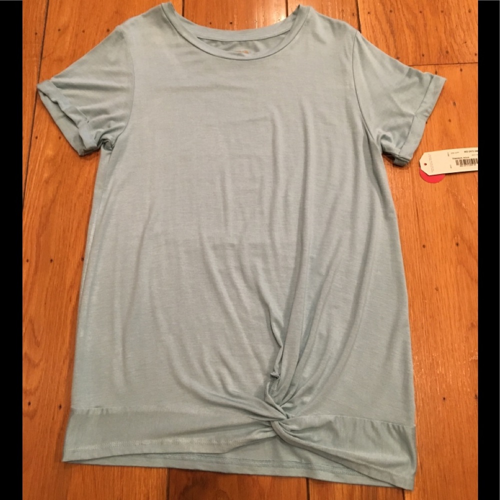 NWT Arizona Twist/Knot Front Short Sleeve Top